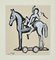 Mino Maccari, Trojan Horse, Tempera on Paper, 1960s, Image 1