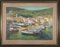 Mario Evangelisti, Summer Italian Harbor, Oil on Canvas, 1973, Framed 1