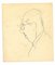 Mino Maccari, Das Profil, Bleistiftzeichnung, 1950er 1