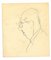 Mino Maccari, The Profile, Pencil Drawing, 1950s, Image 1