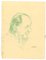 Mino Maccari, Das Profil, Bleistiftzeichnung, 1950er 1