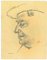 Mino Maccari, The Profile, Pen Drawing, 1950s 1