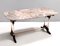 Vintage Beech Coffee Table with Rectangular Marble Breccia Pernice Top, 1960s 3