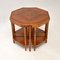 Art Deco Figured Walnut Nesting Coffee Table, 1920s, Set of 5 2