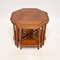 Art Deco Figured Walnut Nesting Coffee Table, 1920s, Set of 5 1