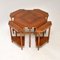 Art Deco Figured Walnut Nesting Coffee Table, 1920s, Set of 5 3