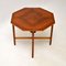 Art Deco Figured Walnut Nesting Coffee Table, 1920s, Set of 5 5