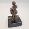 Figurine de Fille en Bronze sur Socle en Marbre, 1890s 3