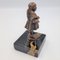 Figurine de Fille en Bronze sur Socle en Marbre, 1890s 4