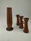 Mid-Century Candle Glow and Vases in Teak, Denmark, Set of 2, Image 2