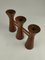 Mid-Century Candle Glow and Vases in Teak, Denmark, Set of 2 7