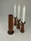 Mid-Century Candle Glow and Vases in Teak, Denmark, Set of 2 11