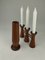 Mid-Century Candle Glow and Vases in Teak, Denmark, Set of 2, Image 11