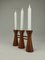 Mid-Century Candle Glow and Vases in Teak, Denmark, Set of 2, Image 9