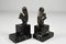 Art Deco Squirrel Bookends in Silvered Bronze by Marcel Guillemard, 1920s, Set of 2 2