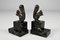 Art Deco Squirrel Bookends in Silvered Bronze by Marcel Guillemard, 1920s, Set of 2 3