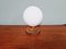 Lampada da tavolo Blanche in legno e vetro opalino, anni '60, Immagine 3