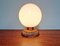 Wooden and Opaline Blanche Table Lamp, 1960s 6