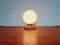 Wooden and Opaline Blanche Table Lamp, 1960s 10