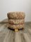 Vintage Beige Fabric Pouf, Image 7