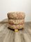 Pouf Vintage en Tissu Beige 5