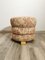 Pouf vintage in tessuto beige, Immagine 2