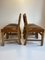 Brutalist French Chairs in Oak and Cognac Leather, 1970s, Set of 4 10