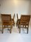 Brutalist French Chairs in Oak and Cognac Leather, 1970s, Set of 4 12