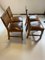 Brutalist French Chairs in Oak and Cognac Leather, 1970s, Set of 4 3