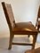 Brutalist French Chairs in Oak and Cognac Leather, 1970s, Set of 4 8