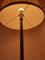 Cast Iron Lamp with White Silk Lampshade in the shape of Dome with Leopard Stripes from Houlès 12