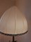 Gusseiserne Lampe mit weißem Seidenlampenschirm in Form einer Kuppel mit Leopardenstreifen von Houlès 8