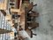 Handcrafted Table in Oak with Two Benches, 1960s, Set of 3, Image 2