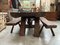 Handcrafted Table in Oak with Two Benches, 1960s, Set of 3, Image 13