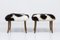 Swedish Modern Stools with Sheepskin, 1940s, Set of 2, Image 3