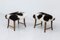 Swedish Modern Stools with Sheepskin, 1940s, Set of 2 1