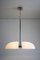 Lámpara colgante blanca atribuida a Lamperti, Italia, años 70, Imagen 3