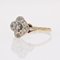 20th Century French Belle Epoque 18 Karat Yellow White Gold Clover Ring with Diamonds 3