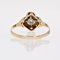Französischer Belle Epoque Ring aus 18 Karat Gelbgold mit Kleeblatt, 20. Jh. mit Diamanten 6