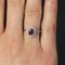 French Ruby & White Sapphires 18 Karat White Gold Daisy Ring, 1970s, Image 6