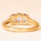 Vintage Ring aus 9 Karat Gelbgold mit Tansaniten und Diamanten im Brillantschliff, 2004 3