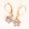 Vintage 10k Yellow and White Gold Earrings with Tanzanites and Diamonds, Set of 2 1