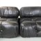 Italian Modern Camaleonda Modular Sofa in Black Leather by Bellini for B&B Italia / C&B Italia, 1970s, Set of 3, Image 10