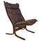 Siesta Armchair in Wood and Leather by Ingmar Relling for Westnofa Vestlandske, 1970s 1