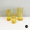 Italian Vases in Yellow Blown Murano Glass by Carlo Nason, 1970s, Set of 3 3