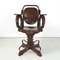 Austrian Art Nouveau Swivel Chair with Armrests in Wood, 1900s 2