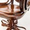 Austrian Art Nouveau Swivel Chair with Armrests in Wood, 1900s, Image 11
