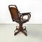 Austrian Art Nouveau Swivel Chair with Armrests in Wood, 1900s 4