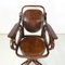 Austrian Art Nouveau Swivel Chair with Armrests in Wood, 1900s 6