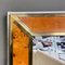 Specchio da parete moderno in radica, ottone e metallo cromato attribuito a DID, Italia, anni '80, Immagine 10